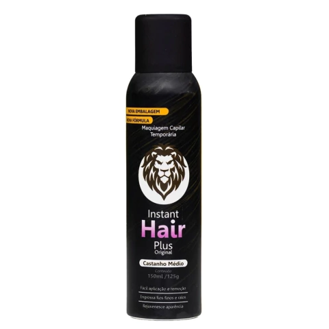 Maquiagem Capilar Para Calvicie Instant Hair Plus Castanho Médio 150ml