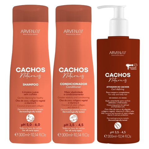 Kit Cachos Arvensis Crespos E Crespissimos Shampoo + Condicionador + Ativador - comprar online
