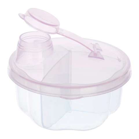 Porta Leite em Pó com Três Divisórias Livre de BPA Rosa - Ninet - comprar online