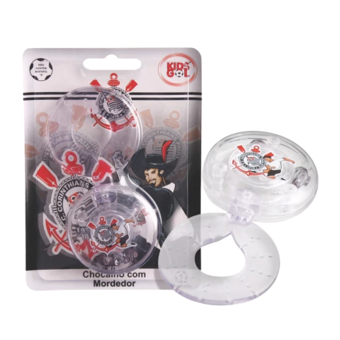 Mordedor com Chocalho Corinthians Oficial Livre de BPA - Kids Gol Times - comprar online