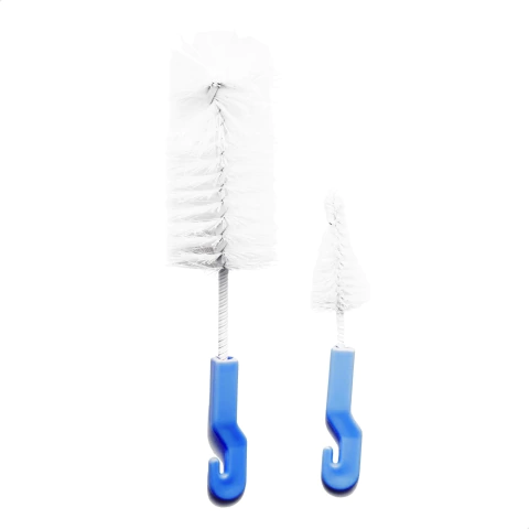 Kit Escova para Mamadeira e Bico Livre de BPA Azul - Ninet