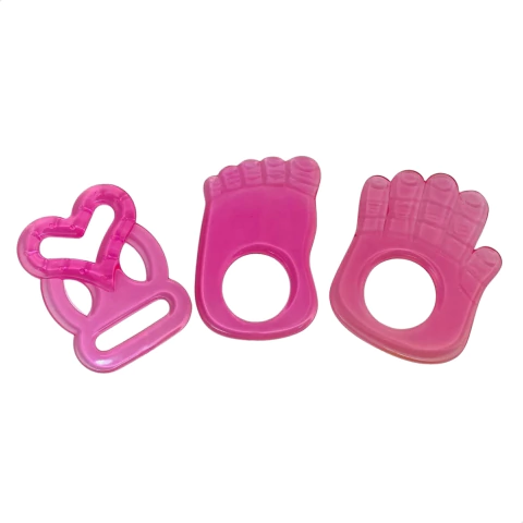 Mordedor Massageador de Silicone Rosa Livre de BPA - Ninet