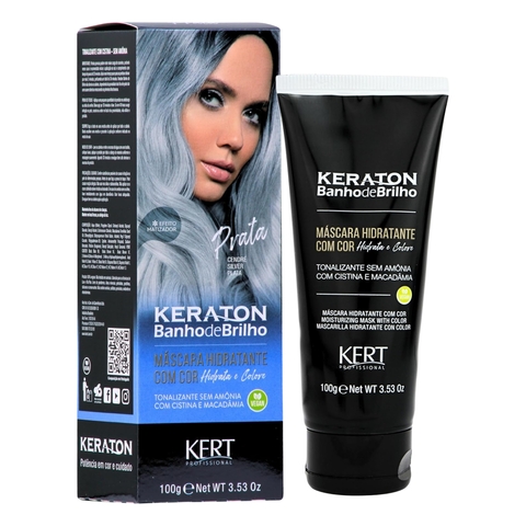 Tonalizante Hidratante Keraton Máscara com Cor - Prata 100g