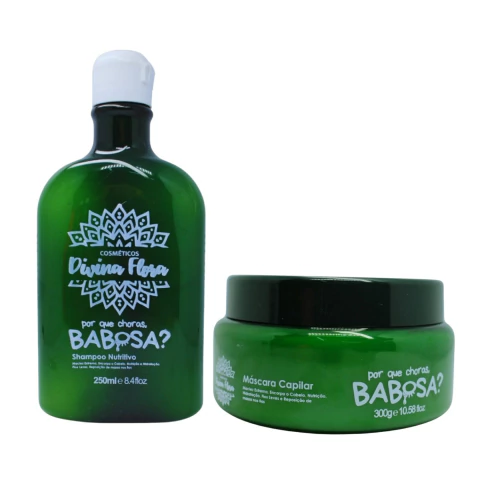 Kit Shampoo e Máscara Hidratação Divina Flora Porque Choras, Babosa?