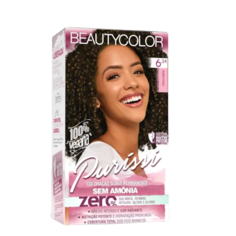 Tinta Para Cabelo Sem Amônia Puríssi 6.0 Louro Escuro - BeautyColor