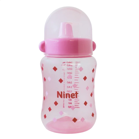 Copo Infantil Transição com Tampa Livre de BPA Rosa 260ml - Ninet - comprar online