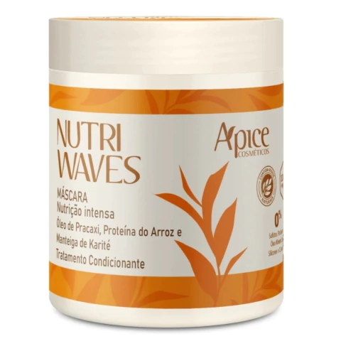 Máscara Apice Nutri Waves 500g – Brilho, Maciez e Movimento Natural