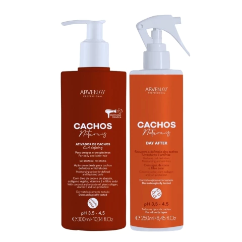 Kit Cachos Arvensis Ativador Crespos 300ml + Day After - comprar online