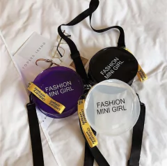 Bolsa fashion redonda transparente