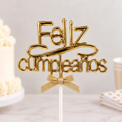 Adorno de torta Feliz Cumpleaños en internet