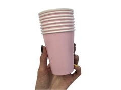 Vaso Polipapel Rosa Liso x 8 Unidades