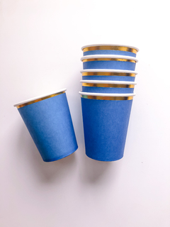 Vasos Diamantes Azul x 10 Unidades