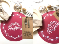 Plato de Sitio Merry Christmas Rojo x 20 Unidades - Paracelebrar