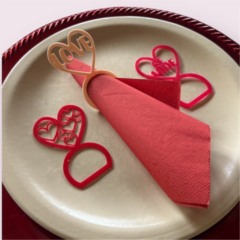 Porta Servilleta San Valentin x 4 Unidades - Paracelebrar
