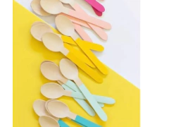 Cuchara de Bambu Mango Celeste x 10 Unidades - comprar online