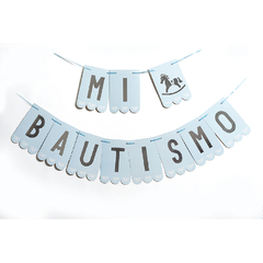 Banderín Mi Bautismo celeste