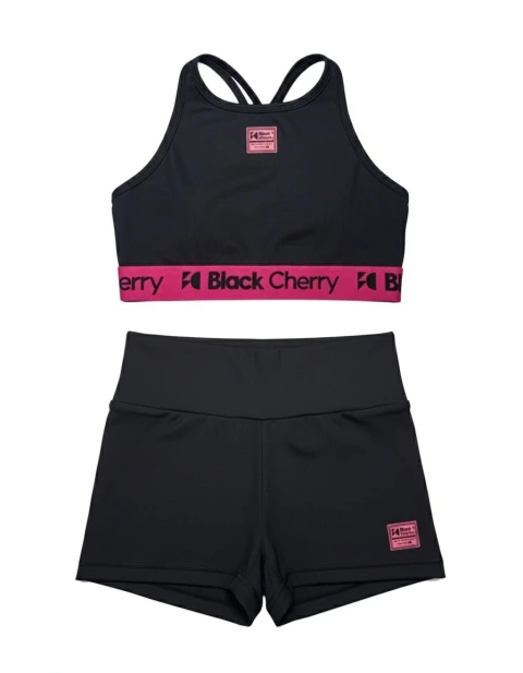 Conjunto Metcon Preto e Pink