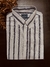 Camisa blanca a rayas azul doble - comprar online