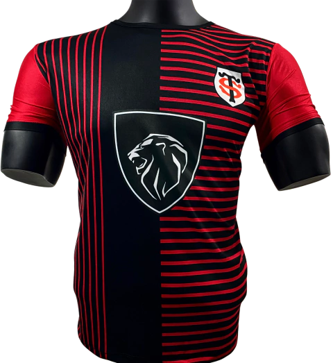 Camiseta de Microfibra de Toulouse Roja y Negra