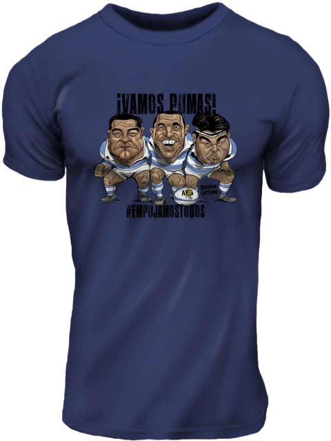Remera Brickton Cartoons Vamos Pumas #EmpujamosTodos