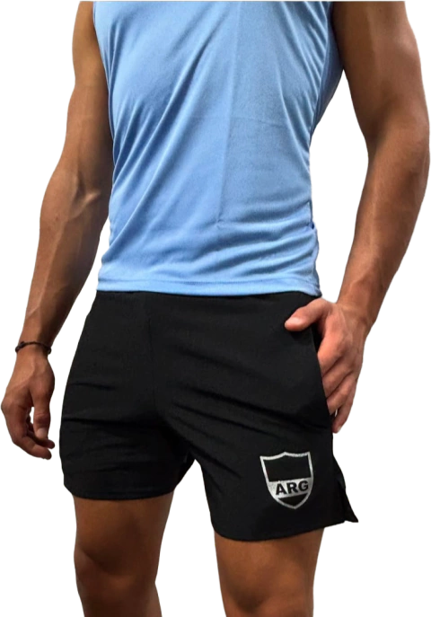 Short Deportivo de Argentina con bolsillos Negro - comprar online