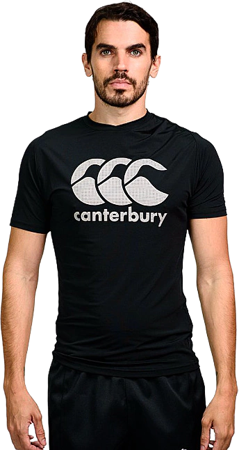 Remera De Entrenamiento Canterbury Modelo Dublin Negra - comprar online