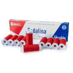 Hilo Sedalina De Algodón Caja x 10 Bobinas 90 Metros c/u Colores Clásicos