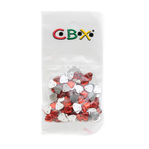 Gema Acrilica Cbx Para Coser Forma Corazon 8mm X 100 Unid - comprar online