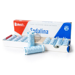 Hilo Sedalina De Algodón Caja x 10 Bobinas 90 Metros c/u Colores Clásicos