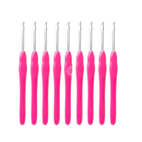 Agujas Crochet Mango Siliconado Cbx N° 3,5 Pack 9 Unidades