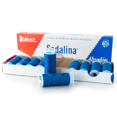 Hilo Sedalina De Algodón Caja x 10 Bobinas 90 Metros c/u Colores Clásicos