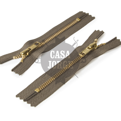 Cierres Metal Bronce Cad 5 Automático Fijo Ykk 14 Cm X Unid