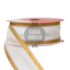 Cinta Organza Dancer De 23mm Cordón De Oro X 9,14 Mts - comprar online