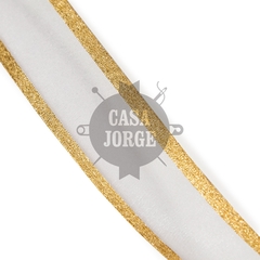 Cinta Organza Dancer De 8mm Cordón De Oro X 18.28 Mts - comprar online