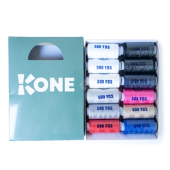 Hilo Poliester Kone 12 bobinas de 500 Yardas