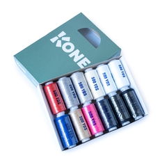 Hilo Poliester Kone 12 bobinas de 500 Yardas - comprar online