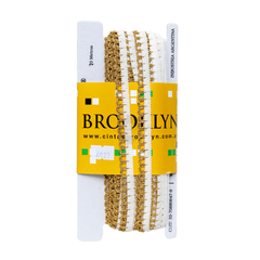 Puntilla Galon Picot Lurex Marca Brooklyn Art 4027 13mm x 20 Metros - tienda online