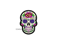 Aplicaciones Estampadas Art 8028 Calavera Mexicana x 6 Unidades