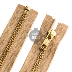 Cierres Metal Bronce Ykk Desmontable Cad 5 Automático 75cm - tienda online