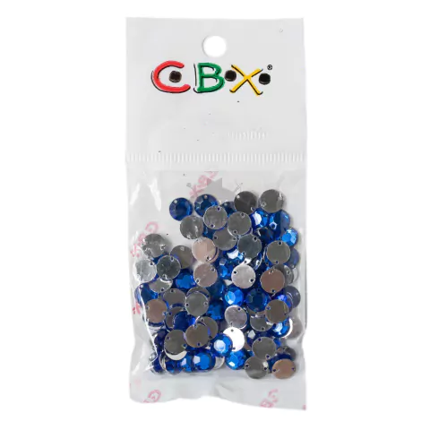 Gema Acrilica Cbx Para Coser Redonda 8mm X 100 Unidades