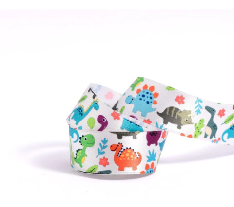 Cinta Fantasía Dinos Kids 25mm Cordón De Oro X 10 Mts