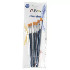 Pinceles Sintéticos Marca Cbx Chato X 6 Unid Surtidos