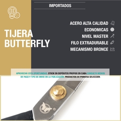 Tijera Sastre TK Butterfly boton Dorado Número 10