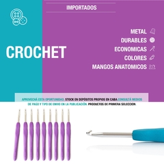 Agujas Crochet Mango Siliconado TK Numero 4 x 9 unidades