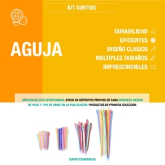 Agujas Para Lana Plastico Surtidas TK X 60 Unid - tienda online