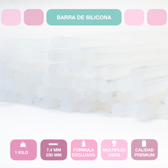 Barra De Silicona Adhesiva Premium Cbx Fina 0.74cm Bolsa X Kilo en internet