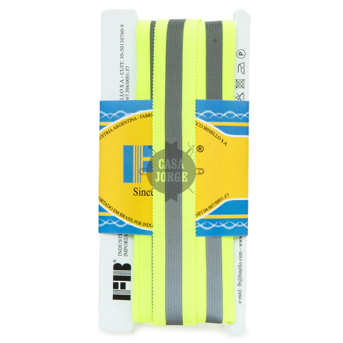 Cinta Reflectiva Textil Para Coser Fb De 40mm X 10 Metros