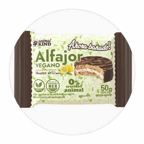 Alfajor Animal Kind Vegano Limón con cobertura x 50 g - comprar online