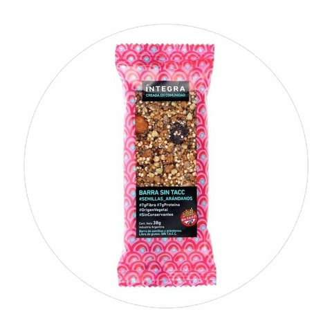 BARRA INTEGRA SIN TACC SEMILLAS ARANDANOS 38gr - comprar online