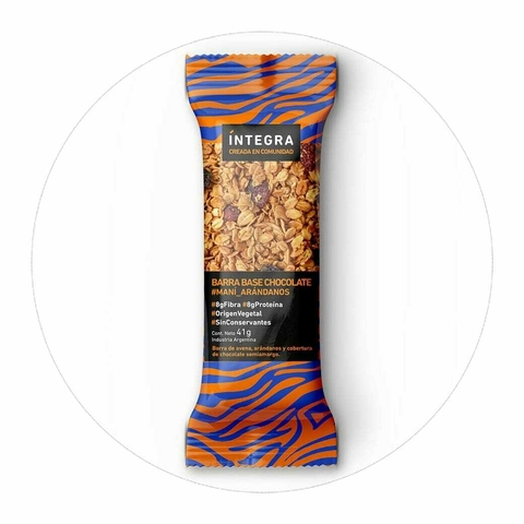 BARRA INTEGRA CHOCOLATE MANI ARANDANOS 41gr - comprar online